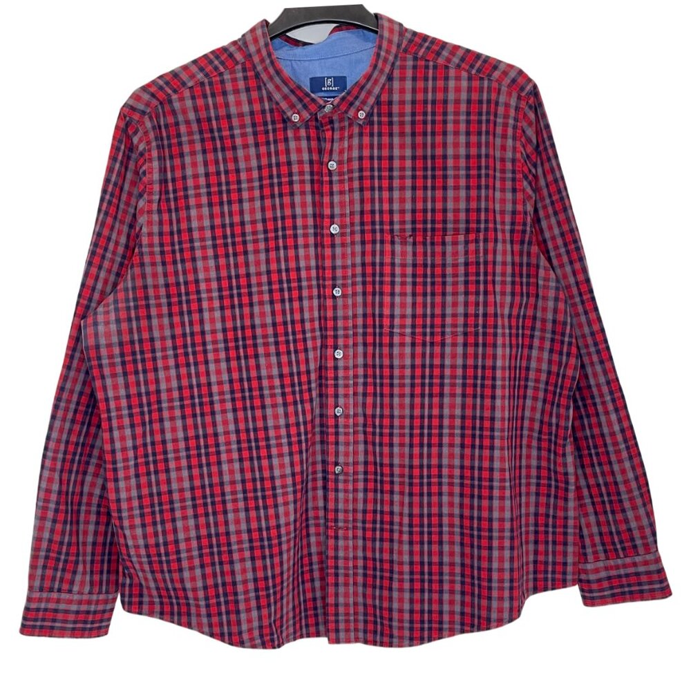 Men Burgundy | Navy | Gray Shirt Size 2XL